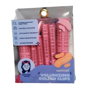 Unwind Volumizing Roller Clips 4-Pack Pink